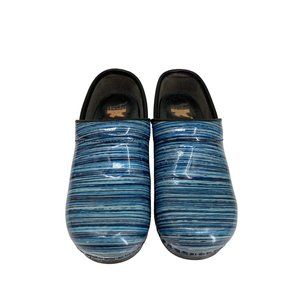 Dansko XP Clog US 5.5/ 6 36 Blue Stripes  Leather